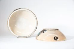 Late 20th Century Artisan Glazed Pottery Covered Dish -Lenox Shop late 20th century artisan glazed pottery covered dish 9748