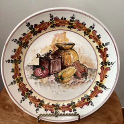 Late 20th Century Ceramiche Giovanni Saldarerelli Giant Serving Platter Hand Painted Italy Signed -Lenox Shop late 20th century ceramiche giovanni saldarerelli giant serving platter hand painted italy signed 0729