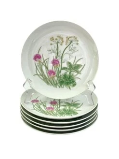 Late 20th Century ‘Herbs & Spices’ Salad Plates By Shafford - Set Of 6 -Lenox Shop late 20th century herbs and spices salad plates by shafford set of 6 2894
