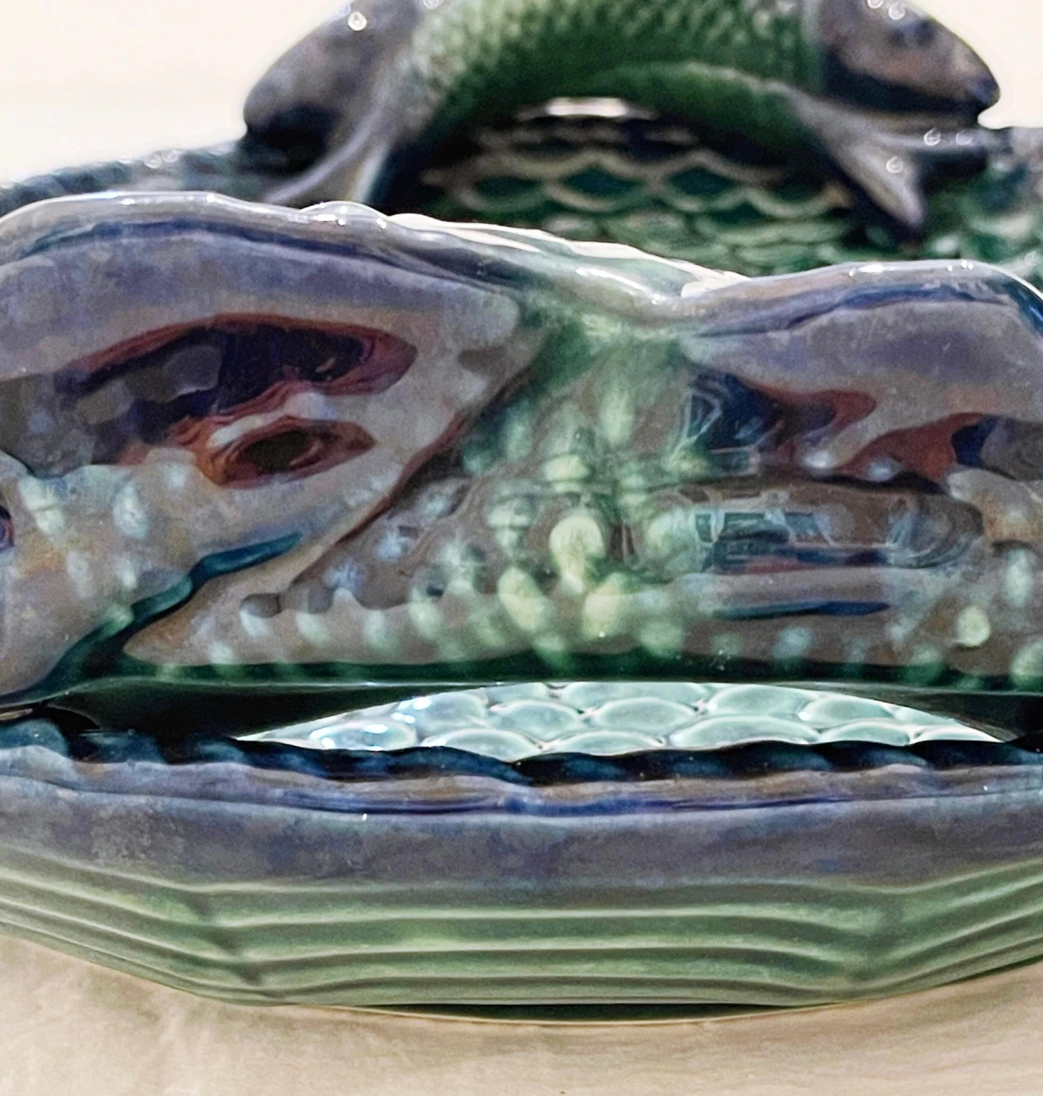 Late 20th Century Verdigris Serving Platter With Scale And Fish Motif 7 Late 20th Century Verdigris Serving Platter With Scale And Fish Motif - Image 5