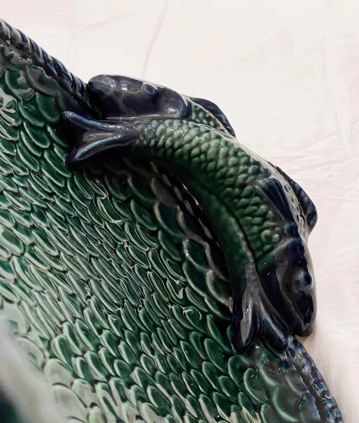 Late 20th Century Verdigris Serving Platter With Scale And Fish Motif 9 Late 20th Century Verdigris Serving Platter With Scale And Fish Motif - Image 7