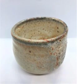 Late 20th Century Warren Mackenzie Mottled Glaze Yunomi Tea Bowl With Stamped Mark -Lenox Shop late 20th century warren mackenzie mottled glaze yunomi tea bowl with stamped mark 0582