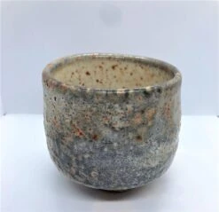 Late 20th Century Warren Mackenzie Mottled Glaze Yunomi Tea Bowl With Stamped Mark -Lenox Shop late 20th century warren mackenzie mottled glaze yunomi tea bowl with stamped mark 9878