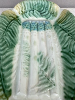 Majolica Asparagus Platter Salins With Ferns, Circa 1880 -Lenox Shop majolica asparagus platter salins with ferns circa 1880 0587