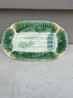 Majolica Asparagus Platter Salins With Ferns, Circa 1880 -Lenox Shop majolica asparagus platter salins with ferns circa 1880 6299