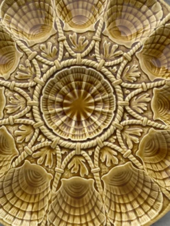Majolica Yellow Shell Oyster Platter Sarreguemines Circa 1930 14 Majolica Yellow Shell Oyster Platter Sarreguemines Circa 1930 -Lenox Shop majolica yellow shell oyster platter sarreguemines circa 1930 9583
