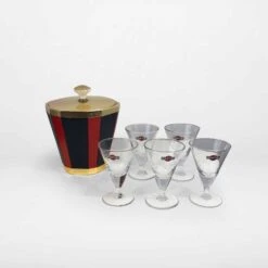 Martini Cocktail Set, 1960s, Set Of 7 -Lenox Shop martini cocktail set 1960s set of 7 4023