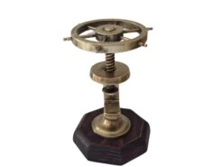 Mid 20th Century Brass Ships Wheel Nutcracker -Lenox Shop mid 20th century brass ships wheel nutcracker 6256