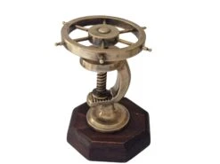 Mid 20th Century Brass Ships Wheel Nutcracker -Lenox Shop mid 20th century brass ships wheel nutcracker 8398