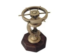 Mid 20th Century Brass Ships Wheel Nutcracker -Lenox Shop mid 20th century brass ships wheel nutcracker 9213