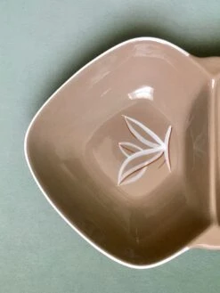 Mid 20th Century California Taupe Double Sided Serving Dish -Lenox Shop mid 20th century california taupe double sided serving dish 3390