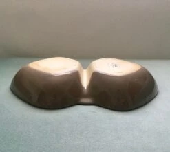 Mid 20th Century California Taupe Double Sided Serving Dish -Lenox Shop mid 20th century california taupe double sided serving dish 3617