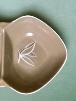 Mid 20th Century California Taupe Double Sided Serving Dish -Lenox Shop mid 20th century california taupe double sided serving dish 4425