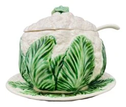 Mid-20th Century Hand-Painted Majolica Ceramic Cauliflower Soup Tureen Made In Portugal A Set Of 4 16 Mid-20th Century Hand-Painted Majolica Ceramic Cauliflower Soup Tureen Made In Portugal A Set Of 4 -Lenox Shop mid 20th century hand painted majolica ceramic cauliflower soup tureen made in portugal a set of 4 5627