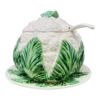 Mid-20th Century Hand-Painted Majolica Ceramic Cauliflower Soup Tureen Made In Portugal A Set Of 4 -Lenox Shop mid 20th century hand painted majolica ceramic cauliflower soup tureen made in portugal a set of 4 5649