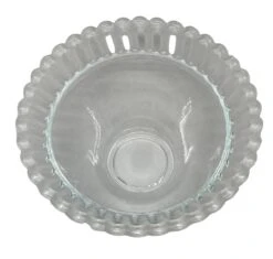 Mid 20th Century “Lalique-Style”Glass Dessert Fruit Bowls With Frosted Reticulated Rims - Set Of 8 -Lenox Shop mid 20th century lalique styleglass dessert fruit bowls with frosted reticulated rims set of 8 3459