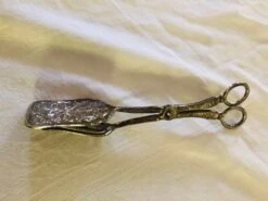 Mid 20th Century Silver-Plate Dessert Tongs -Lenox Shop mid 20th century silver plate dessert tongs 1486