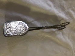 Mid 20th Century Silver-Plate Dessert Tongs -Lenox Shop mid 20th century silver plate dessert tongs 1854