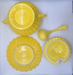 Mid Century California Pottery Vibrant Yellow Soup Tureen Set - 4 Pieces -Lenox Shop mid century california pottery vibrant yellow soup tureen set 4 pieces 4038