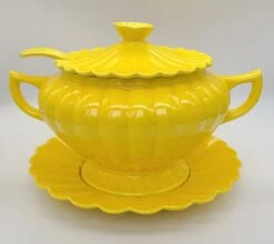 Mid Century California Pottery Vibrant Yellow Soup Tureen Set - 4 Pieces -Lenox Shop mid century california pottery vibrant yellow soup tureen set 4 pieces 8807