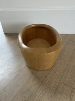 Mid Century Rift Sawn Oak Serving Bowl And Two Spoons By Nissen Denmark -Lenox Shop mid century rift sawn oak serving bowl and two spoons by nissen denmark 1597