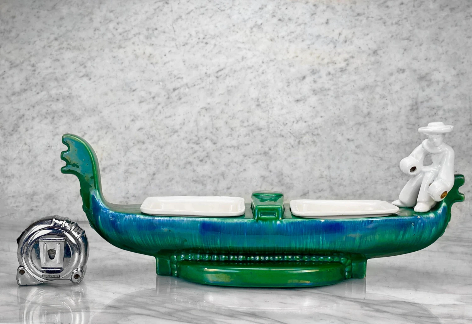 Mid-Century Royal Haeger Porcelain Gondola Centerpiece Olive Serving Set 4 Mid-Century Royal Haeger Porcelain Gondola Centerpiece Olive Serving Set - Image 2