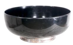 Mid Century Salad Fruit Centerpiece Bowl Of Black Plastic And Sterling Silver By Towel Silversmiths -Lenox Shop mid century salad fruit centerpiece bowl of black plastic and sterling silver by towel silversmiths 9116