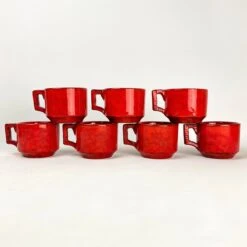 P V Italy Ceramic Orange Red Coffee/Tea And Serving Set- 25 Total Pieces 18 P V Italy Ceramic Orange Red Coffee/Tea And Serving Set- 25 Total Pieces -Lenox Shop p v italy ceramic orange red coffeetea and serving set 25 total pieces 2024