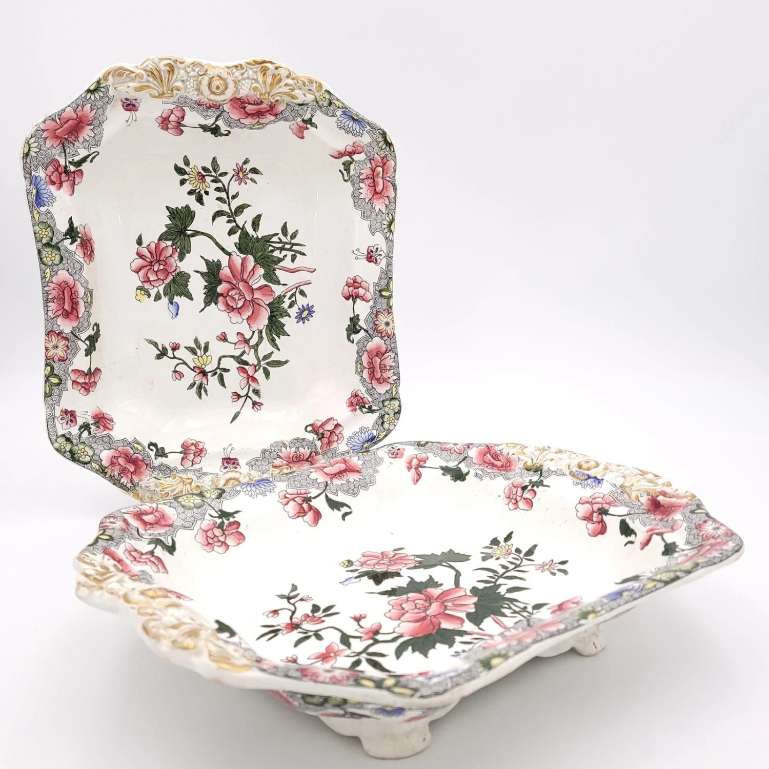 Pair Of 19th Century English Spode "New Fayence" Vegetable Dishes With Covers 4 Pair Of 19th Century English Spode "New Fayence" Vegetable Dishes With Covers - Image 2