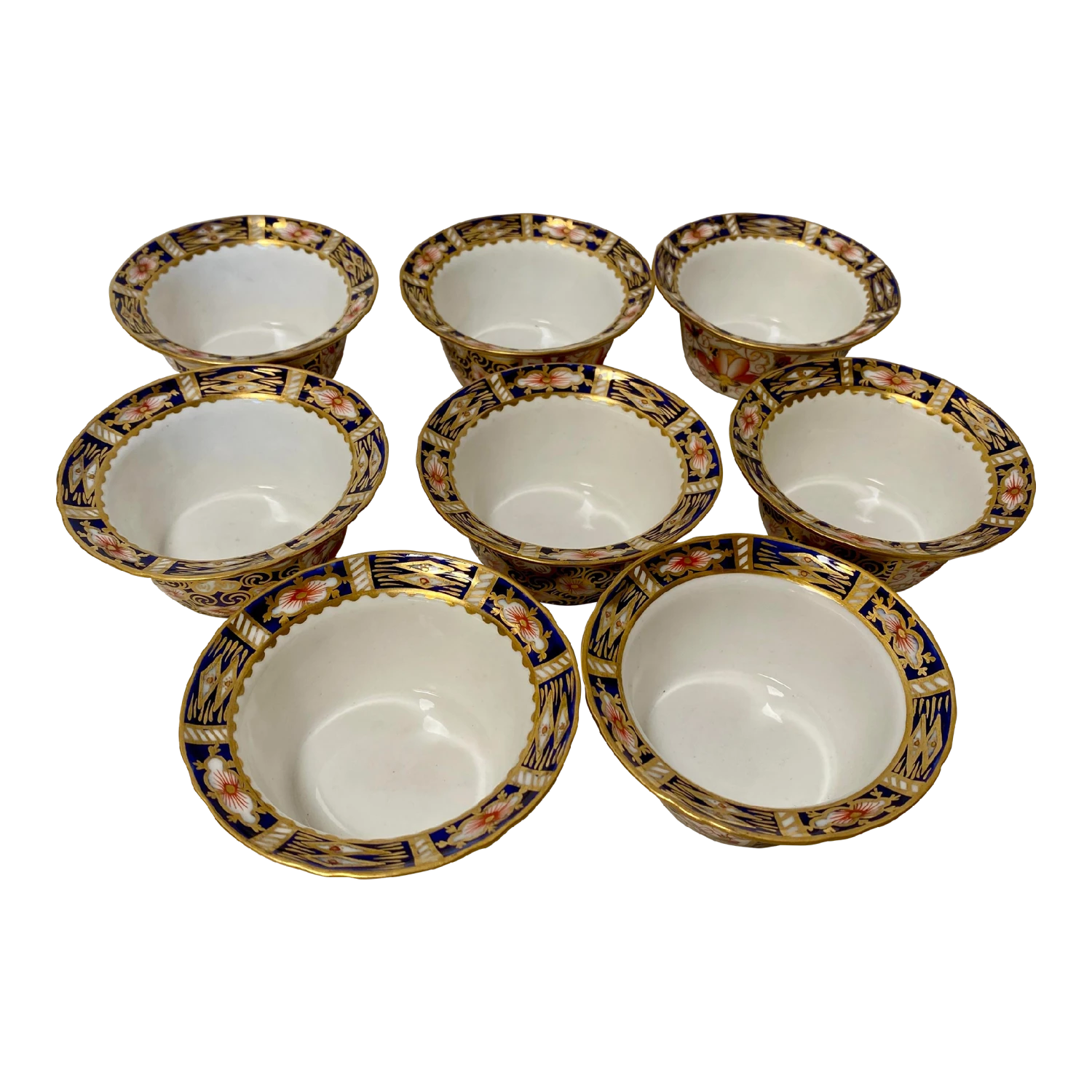 Set Of 8 Royal Crown Derby Ramekins With 5 Underplates Old Imari 2451 Dated 1908 3 Set Of 8 Royal Crown Derby Ramekins With 5 Underplates Old Imari 2451 Dated 1908