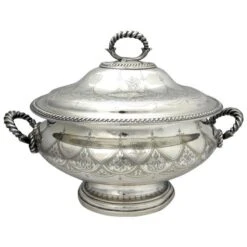 Silver Plate Tureen Armorial Crest -Lenox Shop silver plate tureen armorial crest 5408