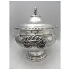 Silver Plate Tureen Armorial Crest -Lenox Shop silver plate tureen armorial crest 6773