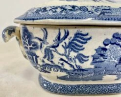 Small Antique Blue Willow Tureen From England - Circa 19th Century -Lenox Shop small antique blue willow tureen from england circa 19th century 0847