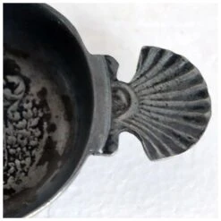 Small Vintage French Pewter Armorial Wine Tasting Bowl (tastevin) -Lenox Shop small vintage french pewter armorial wine tasting bowl tastevin 5855