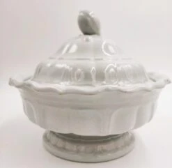 Soup Tureen, Ironstone, Antique John Edwards Presidents Shape White Ironstone Oval Covered Tureen -Lenox Shop soup tureen ironstone antique john edwards presidents shape white ironstone oval covered tureen 6701