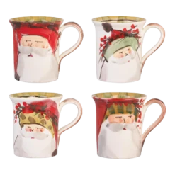 VIETRI Old St. Nick Assorted Mugs - Set Of 4