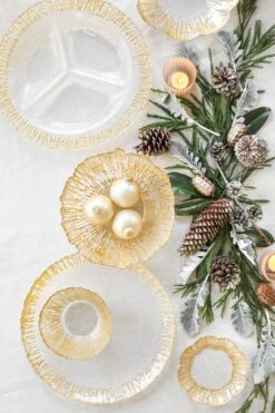 VIETRI Rufolo Glass Gold Small Shallow Bowl 17 VIETRI Rufolo Glass Gold Small Shallow Bowl -Lenox Shop vietri rufolo glass gold small shallow bowl 8709 1