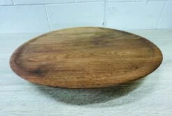 Vintage 1960s Round Swivel Walnut Wood Server -Lenox Shop vintage 1960s round swivel walnut wood server 2089