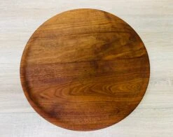 Vintage 1960s Round Swivel Walnut Wood Server -Lenox Shop vintage 1960s round swivel walnut wood server 2164