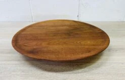 Vintage 1960s Round Swivel Walnut Wood Server -Lenox Shop vintage 1960s round swivel walnut wood server 6030