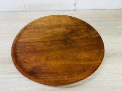 Vintage 1960s Round Swivel Walnut Wood Server -Lenox Shop vintage 1960s round swivel walnut wood server 9651