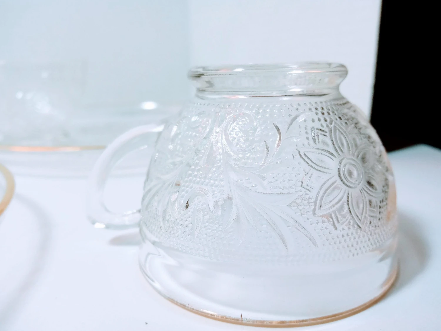 Vintage Anchor Hocking Eight Piece Set Sandwich Clear Snack Plates & Cups 7 Vintage Anchor Hocking Eight Piece Set Sandwich Clear Snack Plates & Cups - Image 5