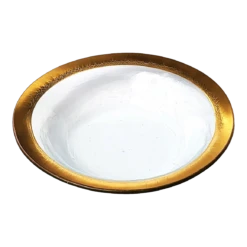 Vintage Annieglass "Roman Antique Gold" Deep Bowl