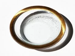 Vintage Annieglass "Roman Antique Gold" Deep Bowl -Lenox Shop vintage annieglass roman antique gold deep bowl 7637