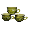 Vintage Bartlett Collins Green Thumbprint Cups- Set Of 3 -Lenox Shop vintage bartlett collins green thumbprint cups set of 3 0430