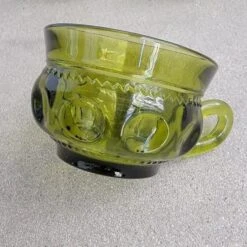 Vintage Bartlett Collins Green Thumbprint Cups- Set Of 3 -Lenox Shop vintage bartlett collins green thumbprint cups set of 3 7199