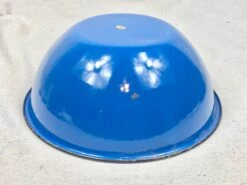 Vintage Blue Enamel Metal Mixing Bowls-A Pair -Lenox Shop vintage blue enamel metal mixing bowls a pair 6738