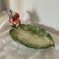 Vintage Ceramic Bird On Leaf Dish -Lenox Shop vintage ceramic bird on leaf dish 3110
