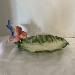Vintage Ceramic Bird On Leaf Dish -Lenox Shop vintage ceramic bird on leaf dish 5231