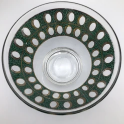 Vintage Culver Gold And Emerald Green Bowl And Platter - Set Of 2 -Lenox Shop vintage culver gold and emerald green bowl and platter set of 2 1361